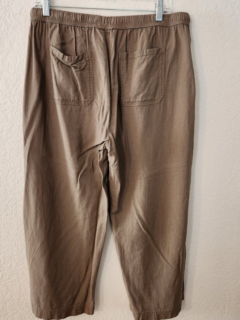 Splendid Cropped Linen Pants Size Large - Picture 2 of 6